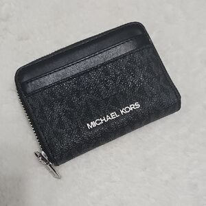 Michael Kors Logo Black Card Wallet